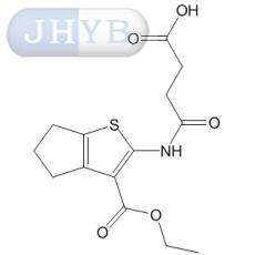 2-(3-羧基-丙酰氨基)-5,6-二氢-环戊戊二烯并[b]噻吩-3-甲酸乙酯
